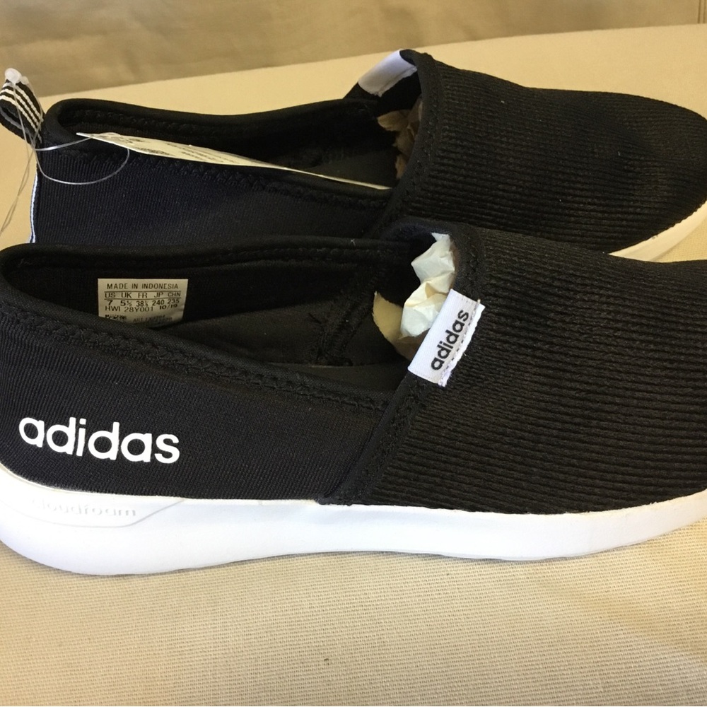 Adidas Black Slip on Shoes Womens New